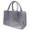 HB0560 crocodile bag metallic grey