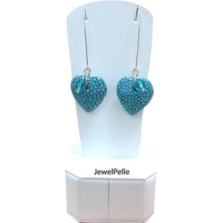 Lovely Bead Collections | LIGHT BLUE鱼皮珍珠耳坠银925