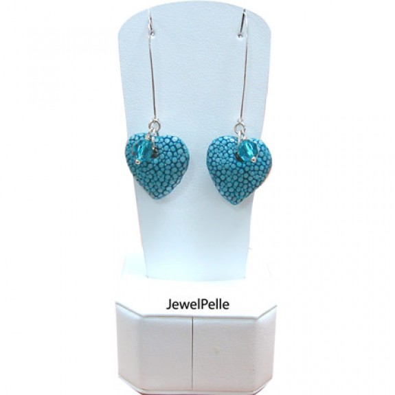 Lovely Bead Collections | LIGHT BLUE鱼皮珍珠耳坠银925
