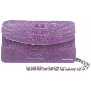 HB0491 crocodile hand bag violet