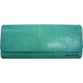 HB0037 stingray clutch turquoise